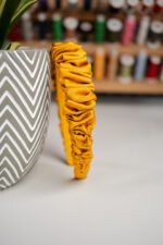 Opaska jedwabna złota jesień - upcykling - obrazek 2