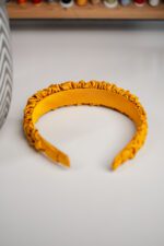 Opaska jedwabna złota jesień - upcykling - obrazek 3