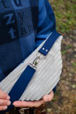 Nerka sztruksowa niebiesko-szara z upcyklingu - obrazek 3