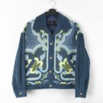 Kurtka S z żakardowej tkaniny PRL