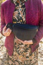 Nerka w kratkę z upcyklingu, duża saszetka męska / unisex - obrazek 3