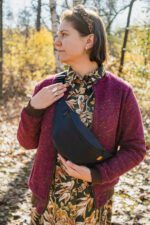 Nerka duża granatowa, saszetka męska / unisex - upcykling - obrazek 2