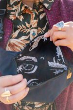 Nerka duża granatowa, saszetka męska / unisex - upcykling - obrazek 3