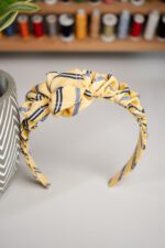 Opaska jedwabna z upcyklingu - waniliowa