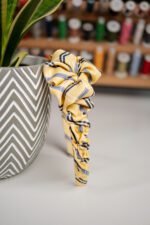 Opaska jedwabna z upcyklingu - waniliowa - obrazek 4