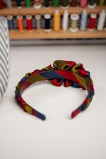 Opaska jedwabna eleganckie paski - upcykling - obrazek 6