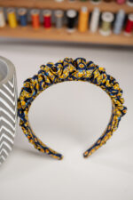 Opaska jedwabna złoto na granacie - upcykling