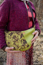 Torebka półokrągła zielona - upcykling - obrazek 4