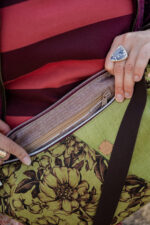 Torebka półokrągła zielona - upcykling - obrazek 5